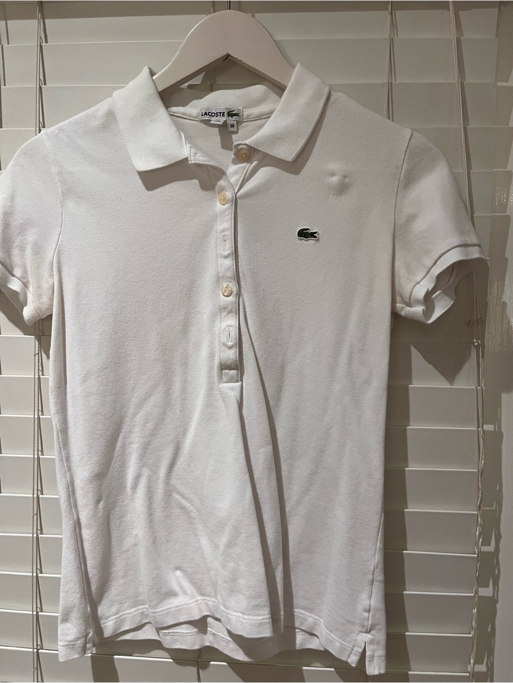 Lacoste women’s white polo shirt